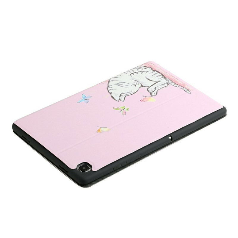 Smart Case Samsung Galaxy Tab A7 Lite Deux Volets Chaton Dormant Smart Case Samsung Galaxy Tab A7 Lite Deux Volets Chaton Dormant