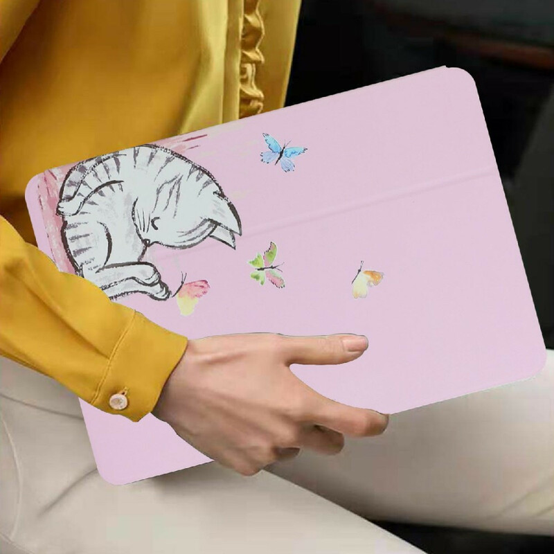 Smart Case Samsung Galaxy Tab A7 Lite Deux Volets Chaton Dormant Smart Case Samsung Galaxy Tab A7 Lite Deux Volets Chaton Dormant