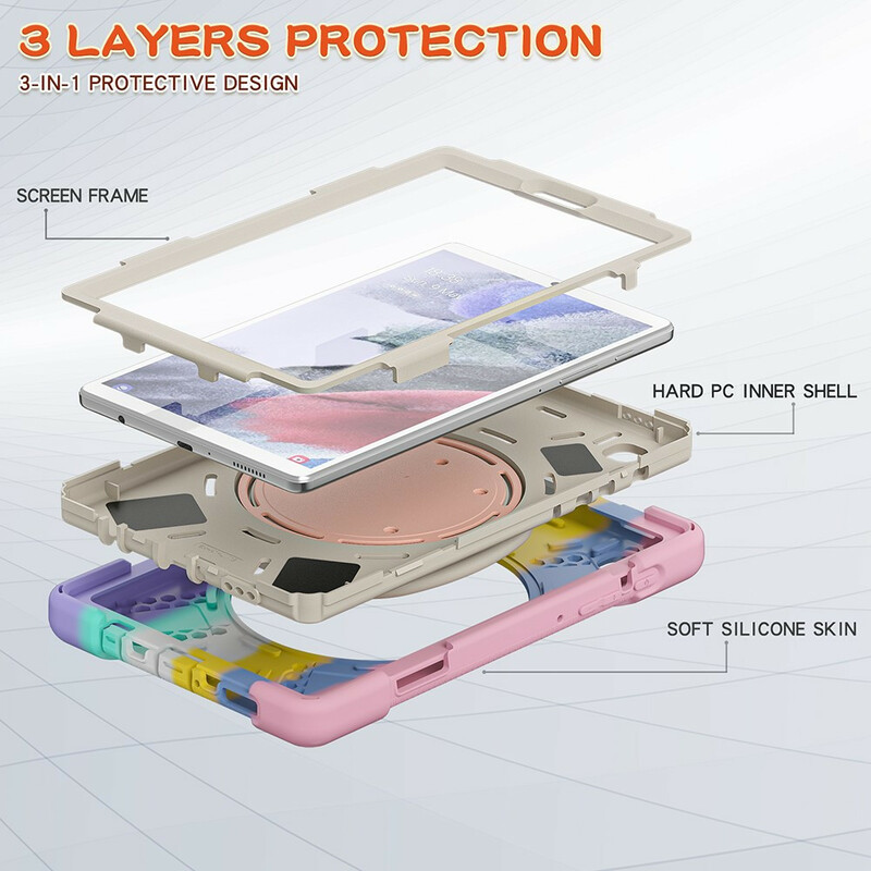 Coque Samsung Galaxy Tab A7 Lite Ultra Résistante Anneau-Support Color Coque Samsung Galaxy Tab A7 Lite Ultra Résistante Anneau-Support Color