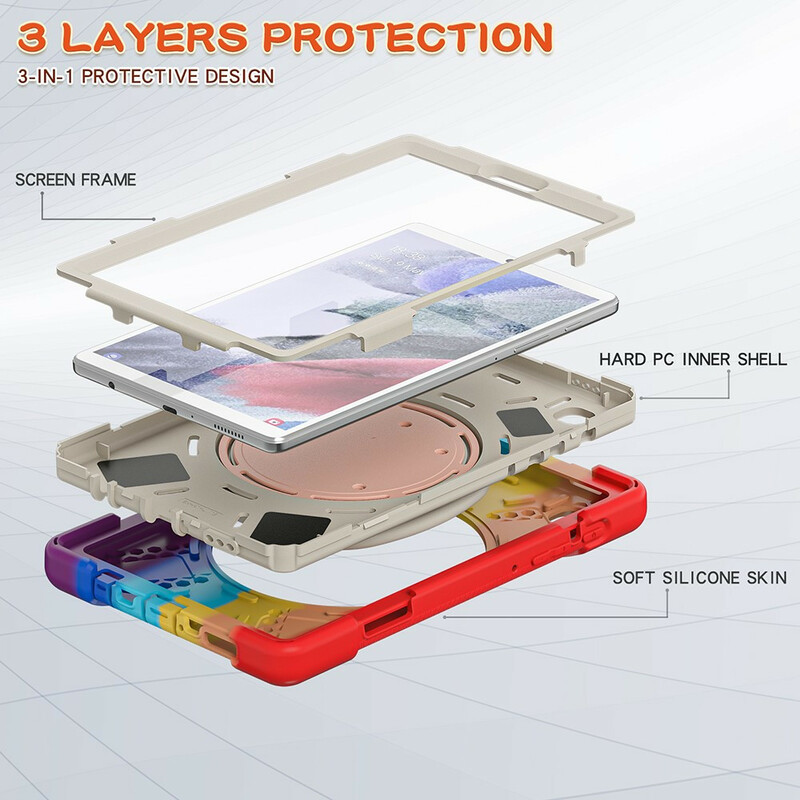 Coque Samsung Galaxy Tab A7 Lite Ultra Résistante Anneau-Support Color Coque Samsung Galaxy Tab A7 Lite Ultra Résistante Anneau-Support Color