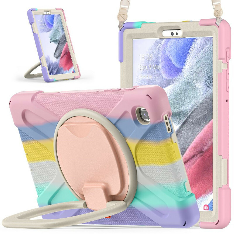 Coque Samsung Galaxy Tab A7 Lite Multi-Fonctionnelle Bandoulière Color