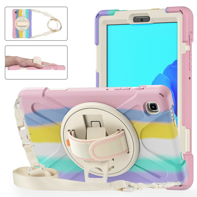 Coque Samsung Galaxy Tab A7 Lite Multi-Fonctions Bandoulière Color Coque Samsung Galaxy Tab A7 Lite Multi-Fonctions Bandoulière Color