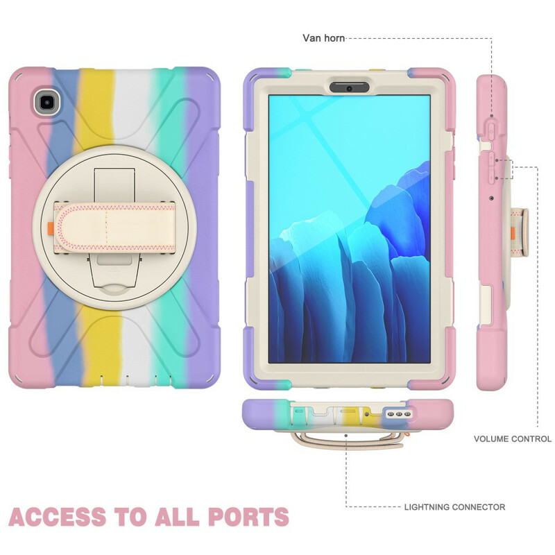 Coque Samsung Galaxy Tab A7 Lite Multi-Fonctions Bandoulière Color Coque Samsung Galaxy Tab A7 Lite Multi-Fonctions Bandoulière Color