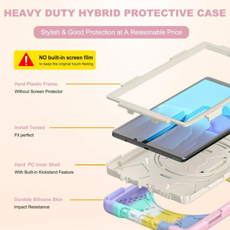 Coque Samsung Galaxy Tab A7 Lite Multi-Fonctions Bandoulière Color Coque Samsung Galaxy Tab A7 Lite Multi-Fonctions Bandoulière Color