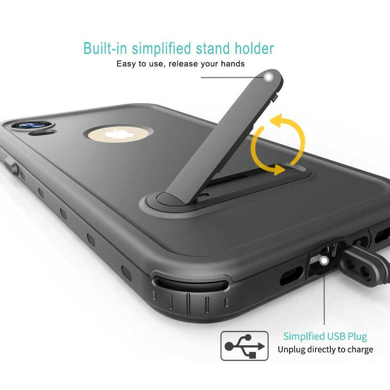 Coque iPhone XR Waterproof avec Support REDPEPPER Coque iPhone XR Waterproof avec Support REDPEPPER