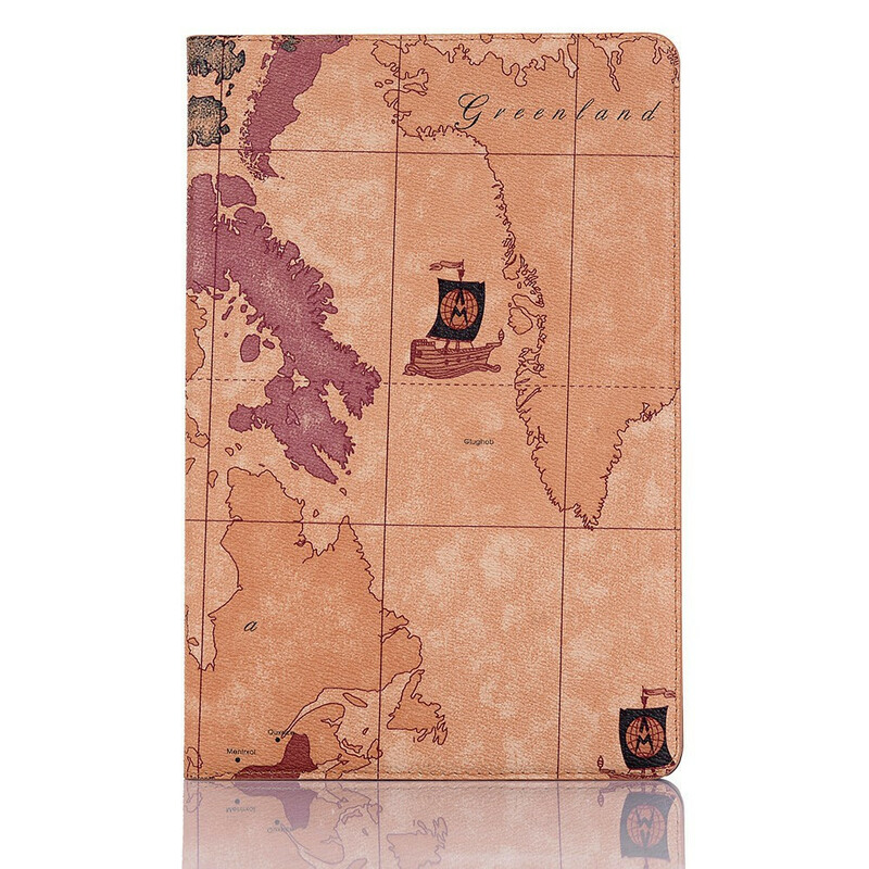 Étui Samsung Galaxy Tab A7 Lite Carte Vintage Étui Samsung Galaxy Tab A7 Lite Carte Vintage