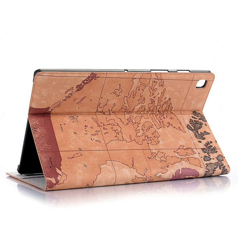 Étui Samsung Galaxy Tab A7 Lite Carte Vintage Étui Samsung Galaxy Tab A7 Lite Carte Vintage