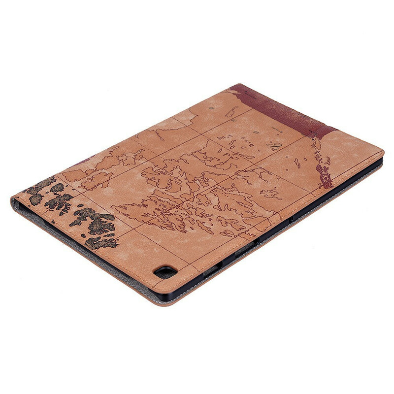 Étui Samsung Galaxy Tab A7 Lite Carte Vintage Étui Samsung Galaxy Tab A7 Lite Carte Vintage