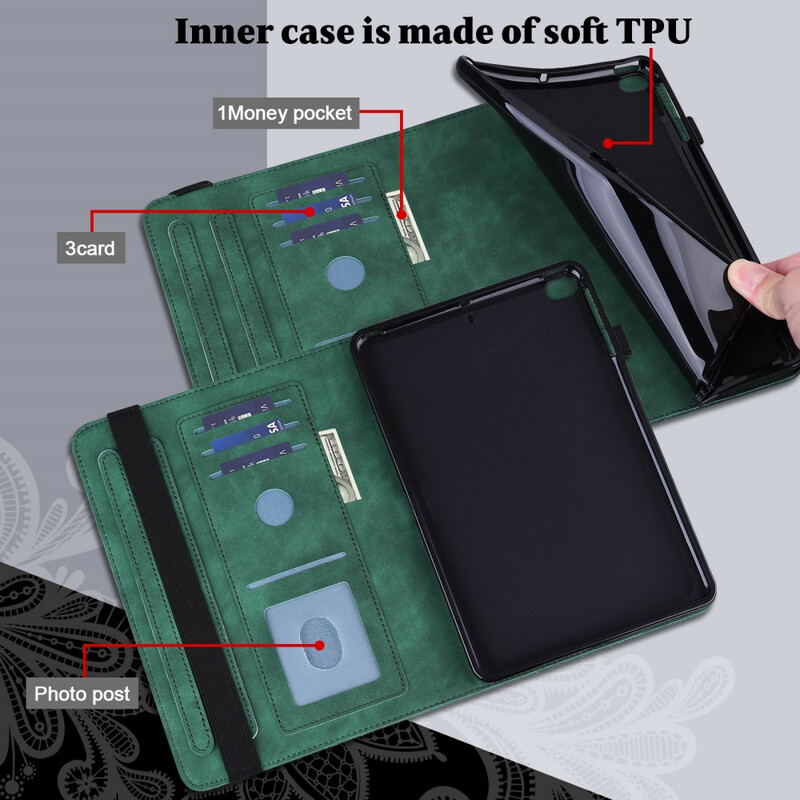 Étui Samsung Galaxy Tab A7 Lite Fleur Mandala Étui Samsung Galaxy Tab A7 Lite Fleur Mandala