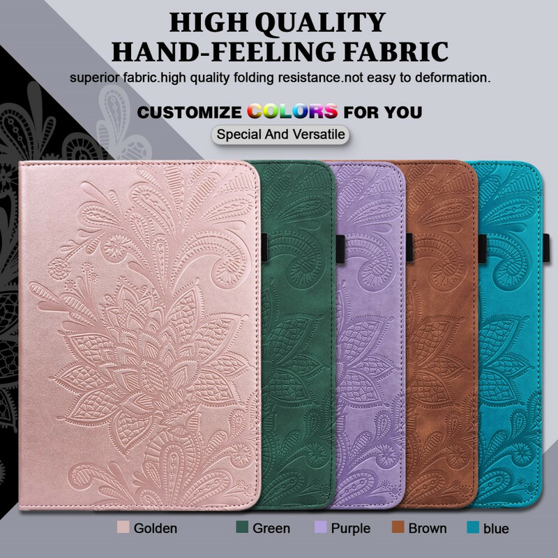 Étui Samsung Galaxy Tab A7 Lite Fleur Mandala Étui Samsung Galaxy Tab A7 Lite Fleur Mandala