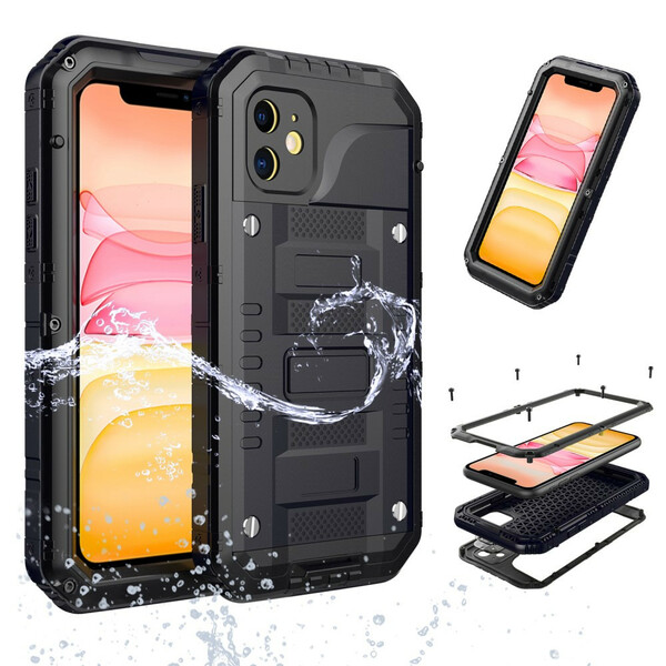 Coque iPhone 11 Waterproof Verre Trempé et Métal