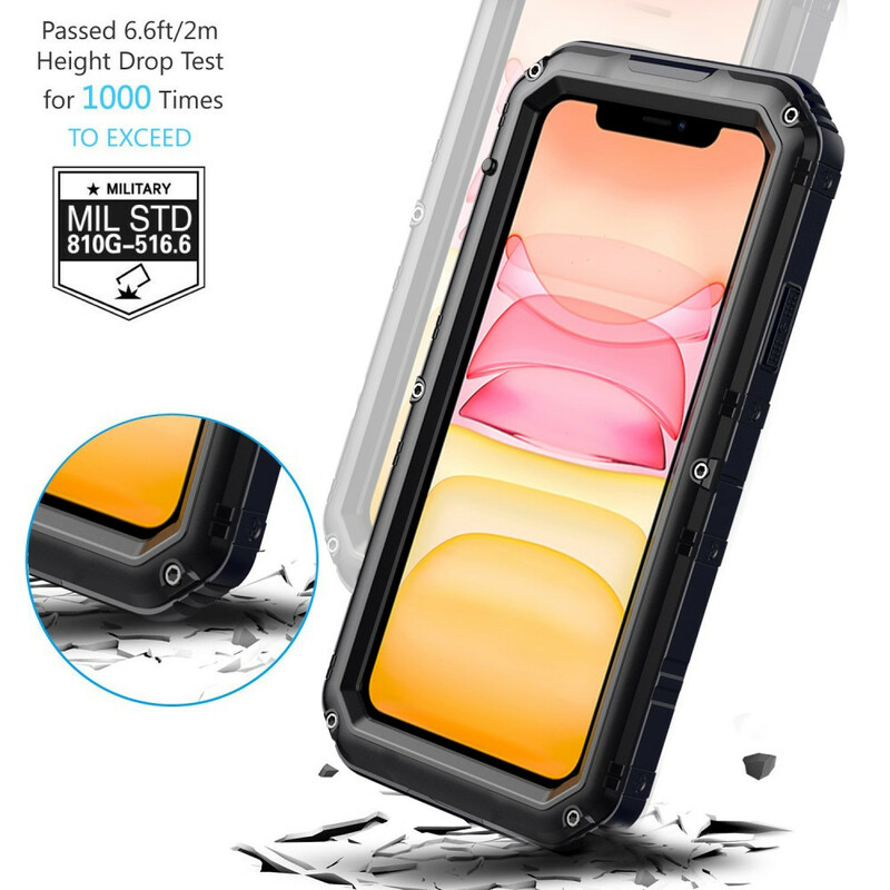 Coque iPhone 11 Waterproof Verre Trempé et Métal