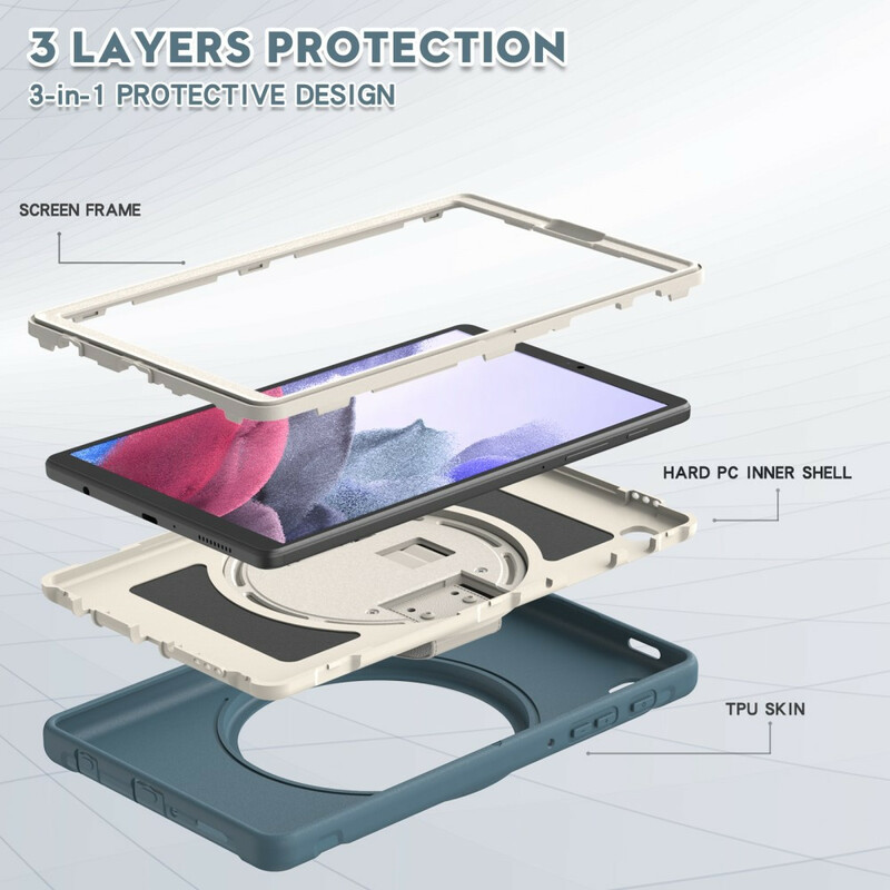 Coque Samsung Galaxy Tab A7 Lite Triple Protection avec Sangle et Support Coque Samsung Galaxy Tab A7 Lite Triple Protection avec Sangle et Support