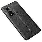 Coque Honor 50 Effet Cuir Litchi Double Line