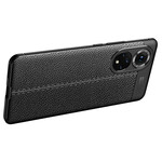 Coque Honor 50 Effet Cuir Litchi Double Line
