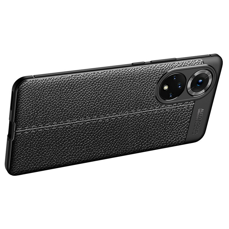 Coque Honor 50 Effet Cuir Litchi Double Line Coque Honor 50 Effet Cuir Litchi Double Line
