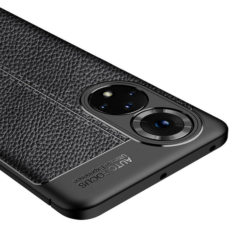 Coque Honor 50 Effet Cuir Litchi Double Line Coque Honor 50 Effet Cuir Litchi Double Line
