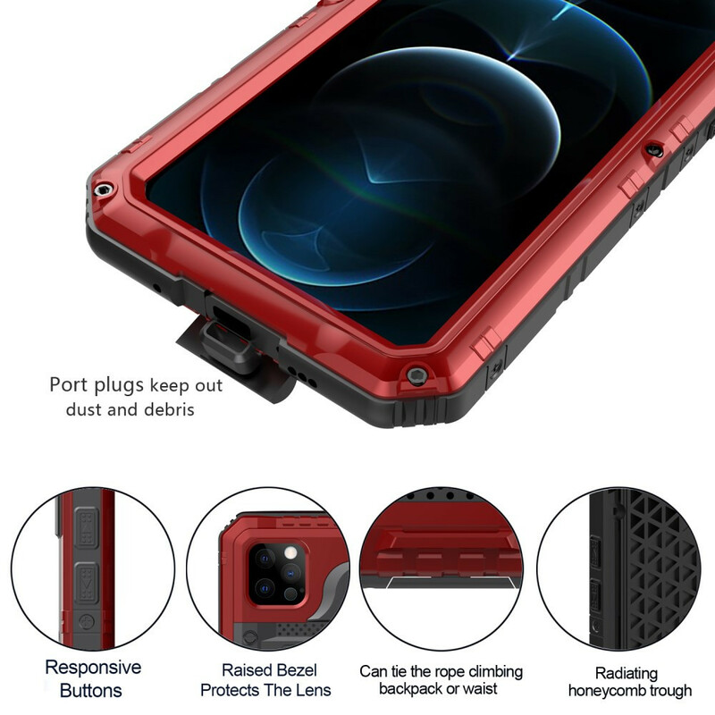 Coque iPhone 12 Pro Max Waterproof Super Résistante Métal