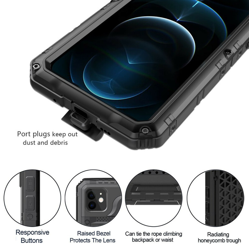 Coque iPhone 12 Pro Waterproof Super Résistante Métal Coque iPhone 12 Pro Waterproof Super Résistante Métal