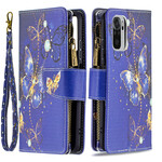 Housse Xiaomi Redmi Note 10 / Note 10s Poche Zippée Papillons