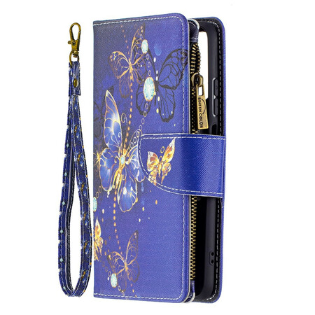 Housse Xiaomi Redmi Note 10 / Note 10s Poche Zippée Papillons