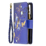 Housse Xiaomi Redmi Note 10 / Note 10s Poche Zippée Papillons