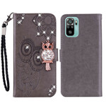 Housse Xiaomi Redmi Note 10 / Note 10s Hibou Mandala et Breloque Housse Xiaomi Redmi Note 10 / Note 10s Hibou Mandala et Breloque