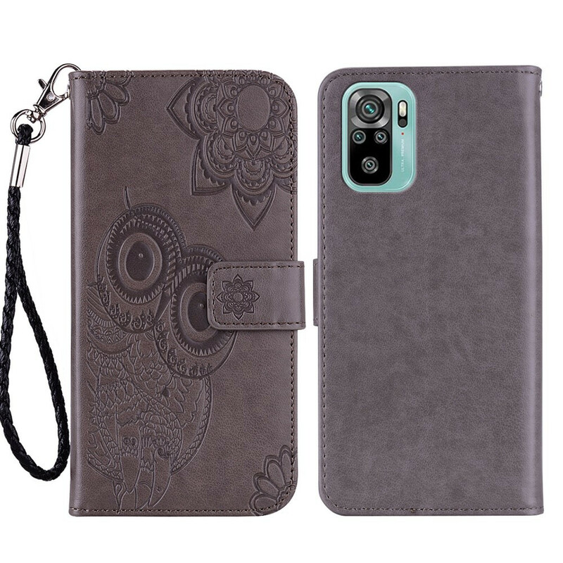 Housse Xiaomi Redmi Note 10 / Note 10s Hibou Mandala et Lanière Housse Xiaomi Redmi Note 10 / Note 10s Hibou Mandala et Lanière