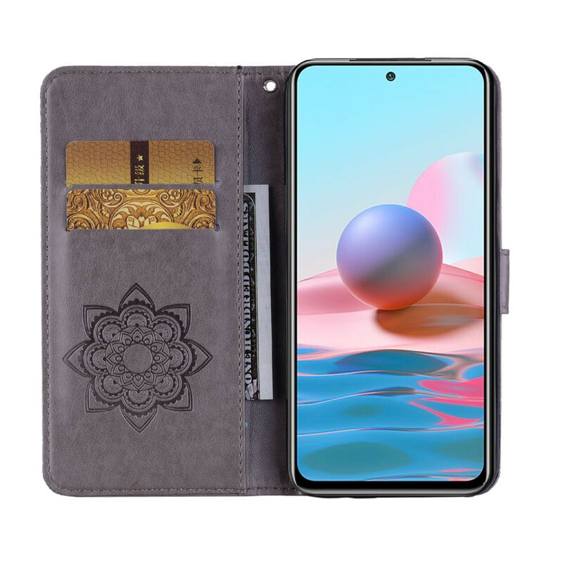 Housse Xiaomi Redmi Note 10 / Note 10s Hibou Mandala et Lanière Housse Xiaomi Redmi Note 10 / Note 10s Hibou Mandala et Lanière
