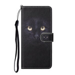 Housse OnePlus Nord CE 5G Yeux de Chat Noir à Lanière Housse OnePlus Nord CE 5G Yeux de Chat Noir à Lanière