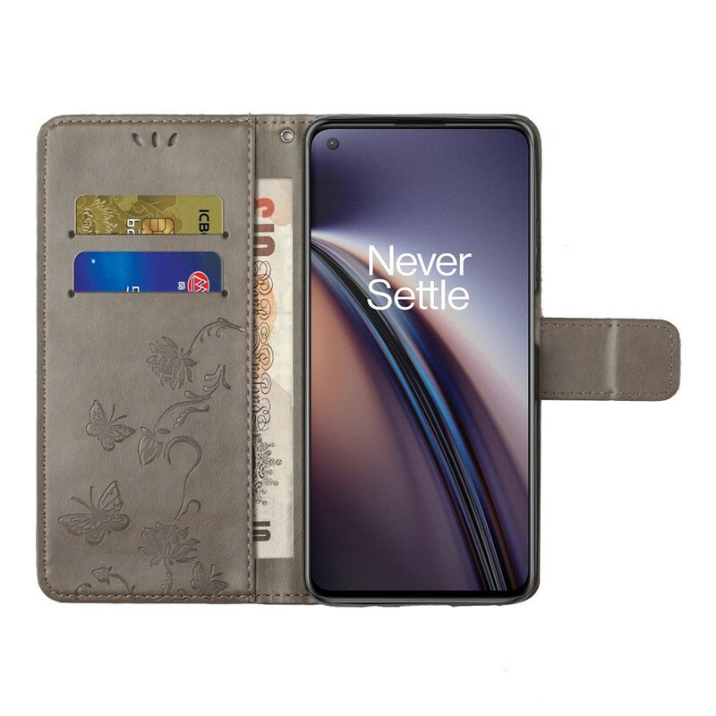 Housse OnePlus Nord CE 5G Papillons Et Fleurs À Lanière Housse OnePlus Nord CE 5G Papillons Et Fleurs À Lanière