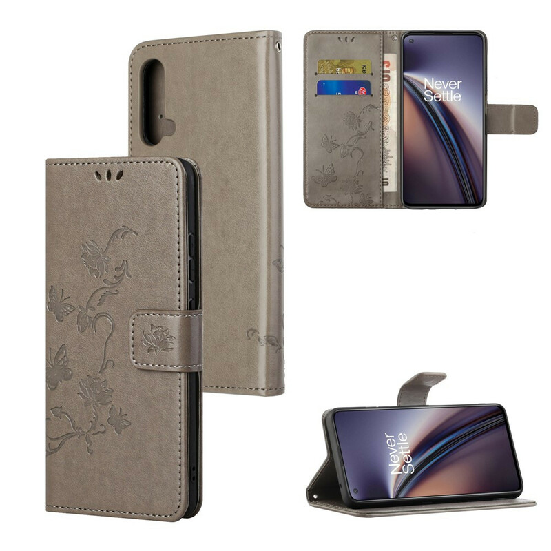 Housse OnePlus Nord CE 5G Papillons Et Fleurs À Lanière Housse OnePlus Nord CE 5G Papillons Et Fleurs À Lanière