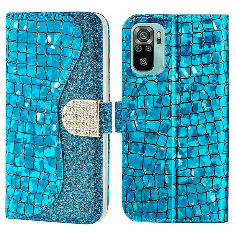 Housse Xiaomi Redmi Note 10 / Note 10s Croco Diamants Housse Xiaomi Redmi Note 10 / Note 10s Croco Diamants