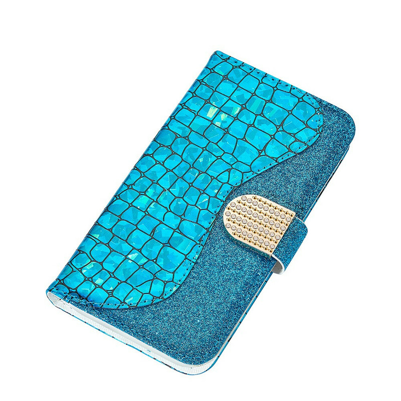 Housse Xiaomi Redmi Note 10 / Note 10s Croco Diamants Housse Xiaomi Redmi Note 10 / Note 10s Croco Diamants
