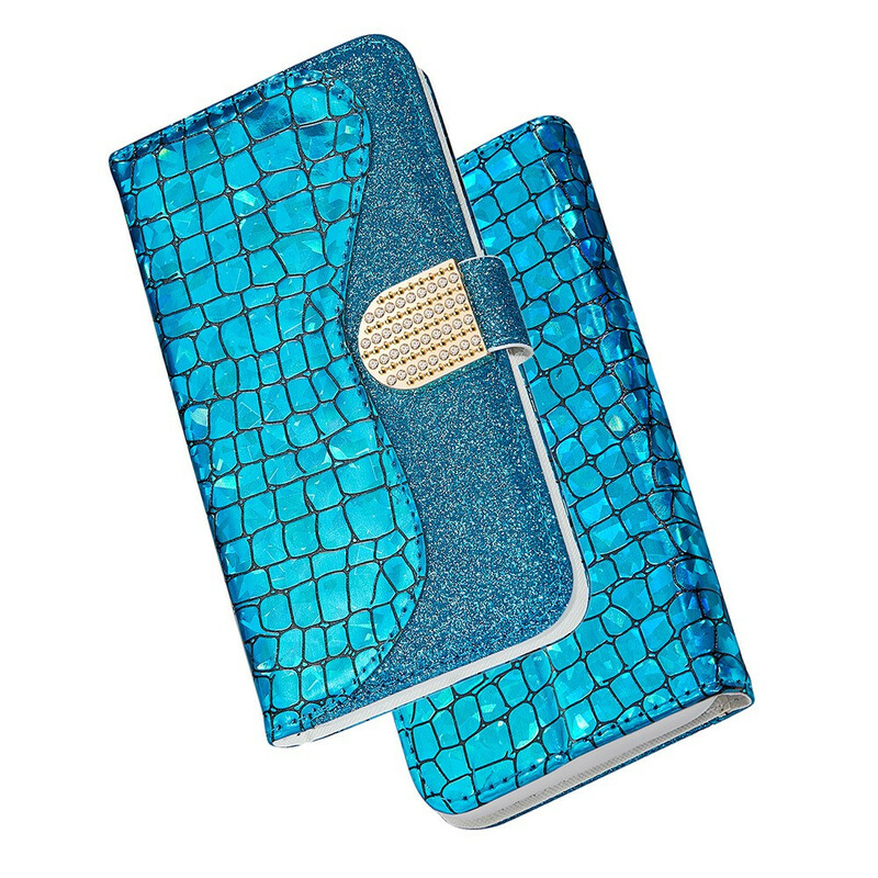 Housse Xiaomi Redmi Note 10 / Note 10s Croco Diamants Housse Xiaomi Redmi Note 10 / Note 10s Croco Diamants