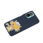 Coque Xiaomi Redmi Note 10 / Note 10s Chat avec Lanière Kiss