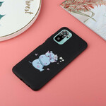 Coque Xiaomi Redmi Note 10 / Note 10s Hippopotame avec Lanière Kiss