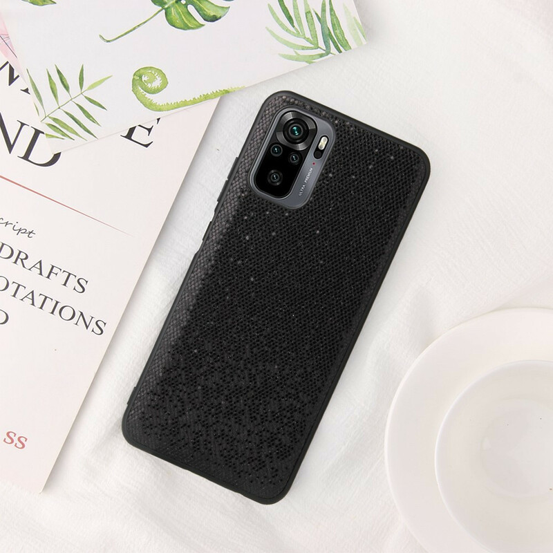 Coque Xiaomi Redmi Note 10 / Note 10s Paillettes Noires Coque Xiaomi Redmi Note 10 / Note 10s Paillettes Noires