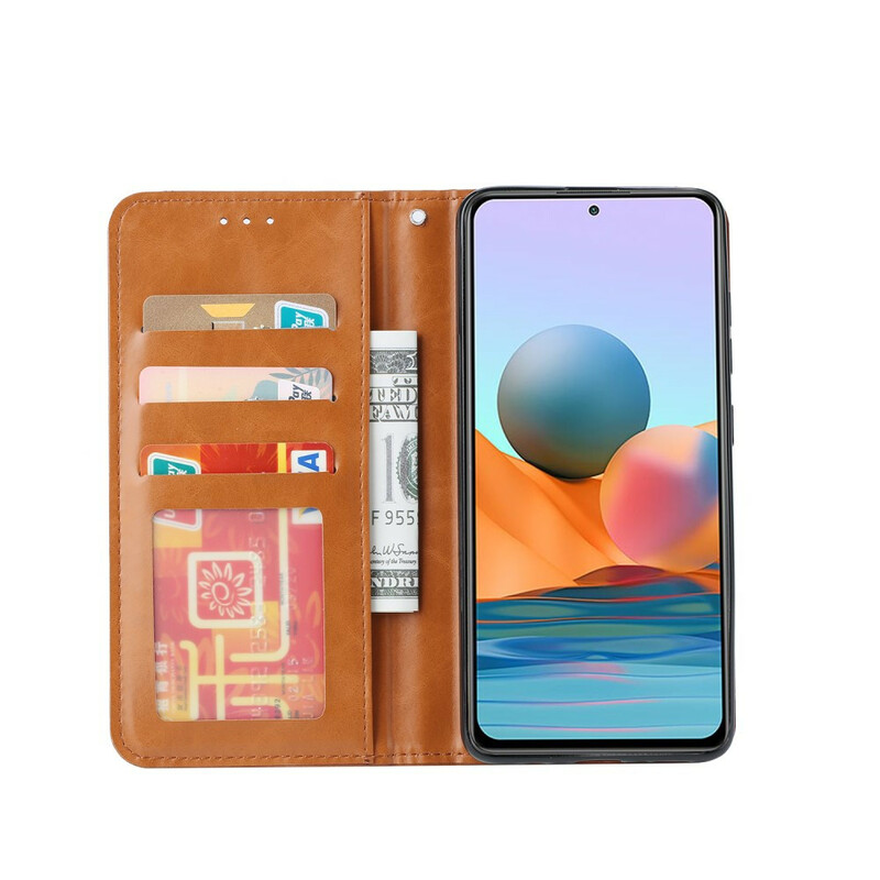 Flip Cover Xiaomi Redmi Note 10 / Note 10s Simili Cuir Porte-Cartes Flip Cover Xiaomi Redmi Note 10 / Note 10s Simili Cuir Porte-Cartes