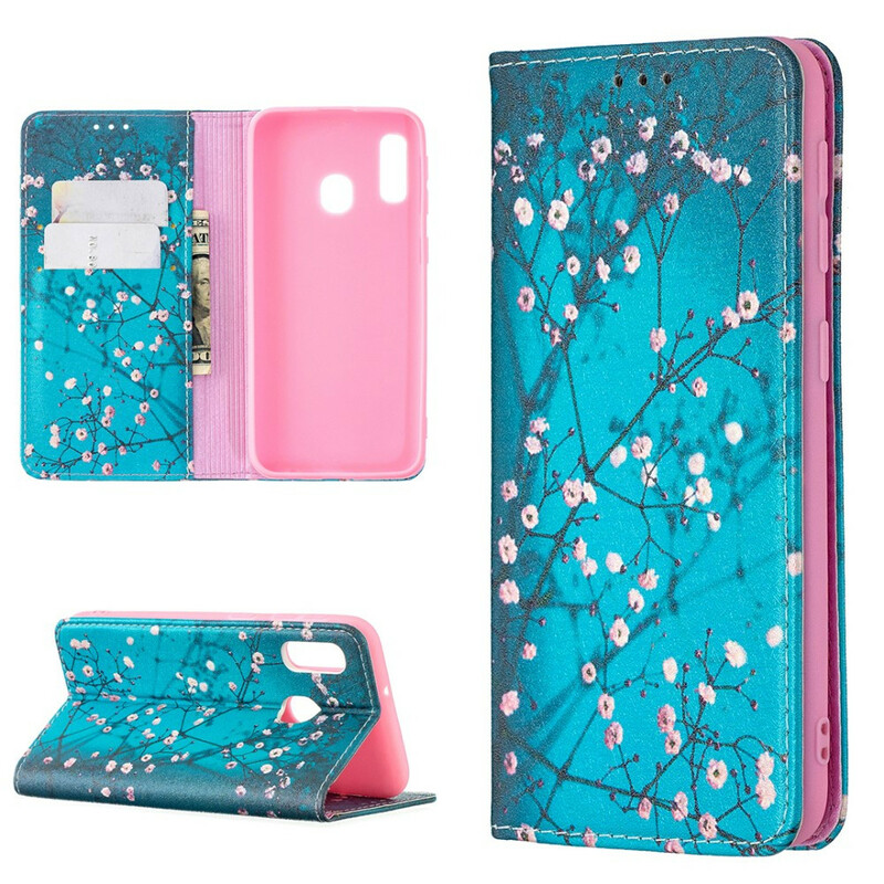 Flip Cover Samsung Galaxy A20e Branches Fleuries Flip Cover Samsung Galaxy A20e Branches Fleuries