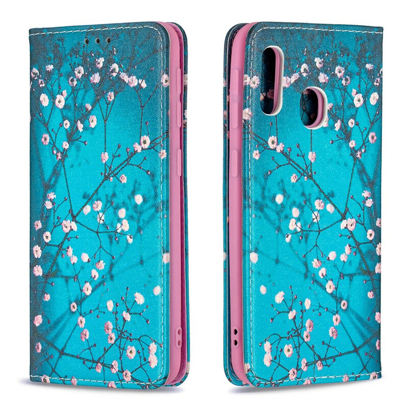 Flip Cover Samsung Galaxy A20e Branches Fleuries Flip Cover Samsung Galaxy A20e Branches Fleuries