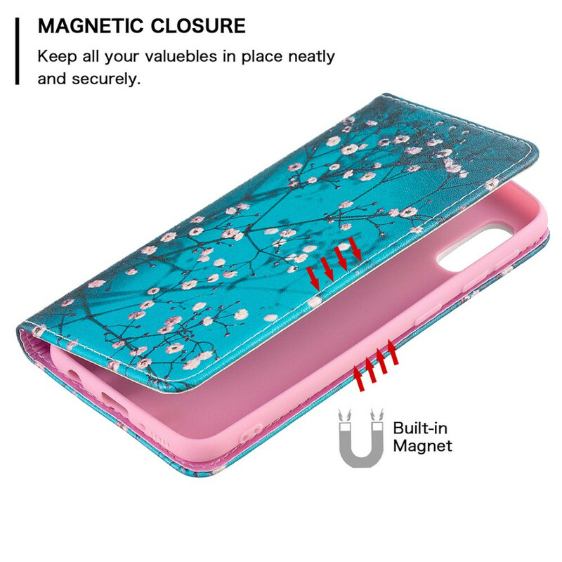 Flip Cover Samsung Galaxy A20e Branches Fleuries Flip Cover Samsung Galaxy A20e Branches Fleuries