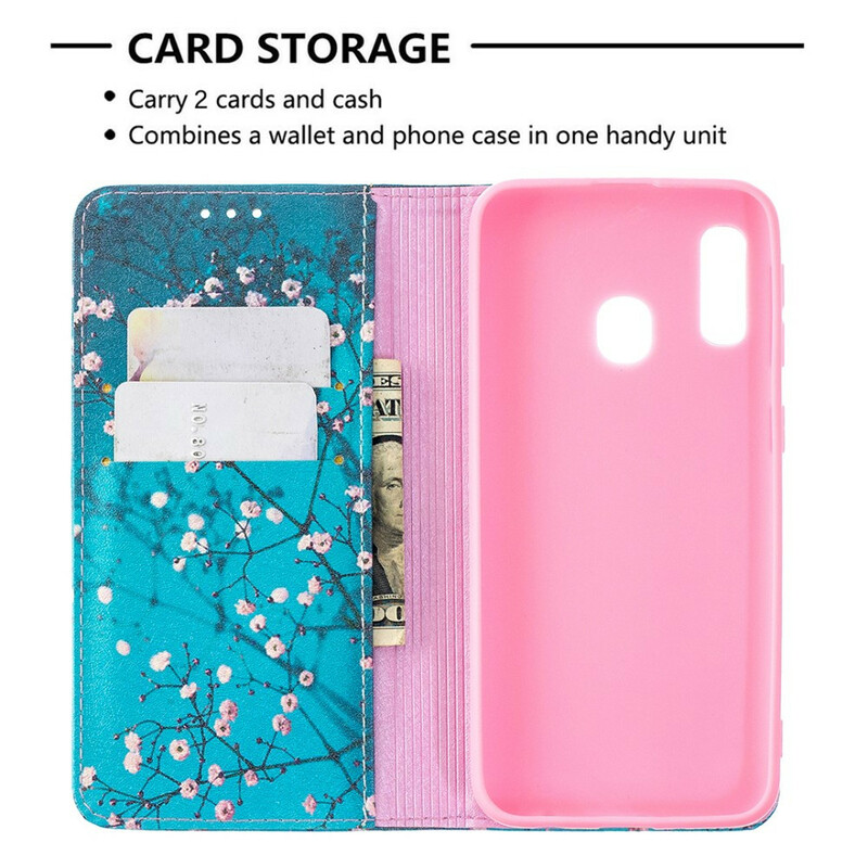 Flip Cover Samsung Galaxy A20e Branches Fleuries Flip Cover Samsung Galaxy A20e Branches Fleuries
