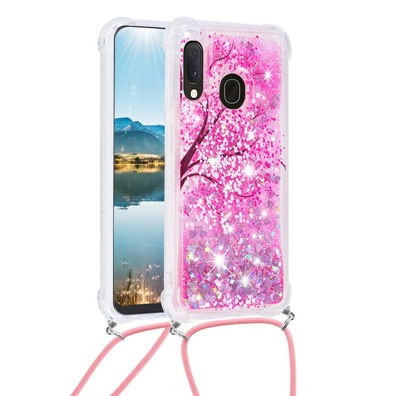 Coque Samsung Galaxy A20e à Cordon Paillettes Arbre Coque Samsung Galaxy A20e à Cordon Paillettes Arbre