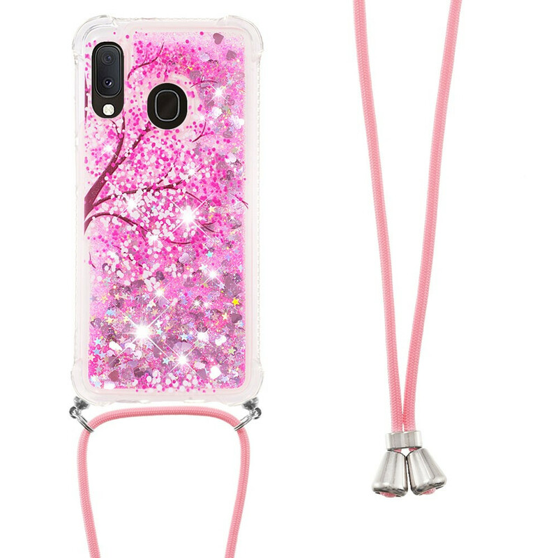Coque Samsung Galaxy A20e à Cordon Paillettes Arbre Coque Samsung Galaxy A20e à Cordon Paillettes Arbre