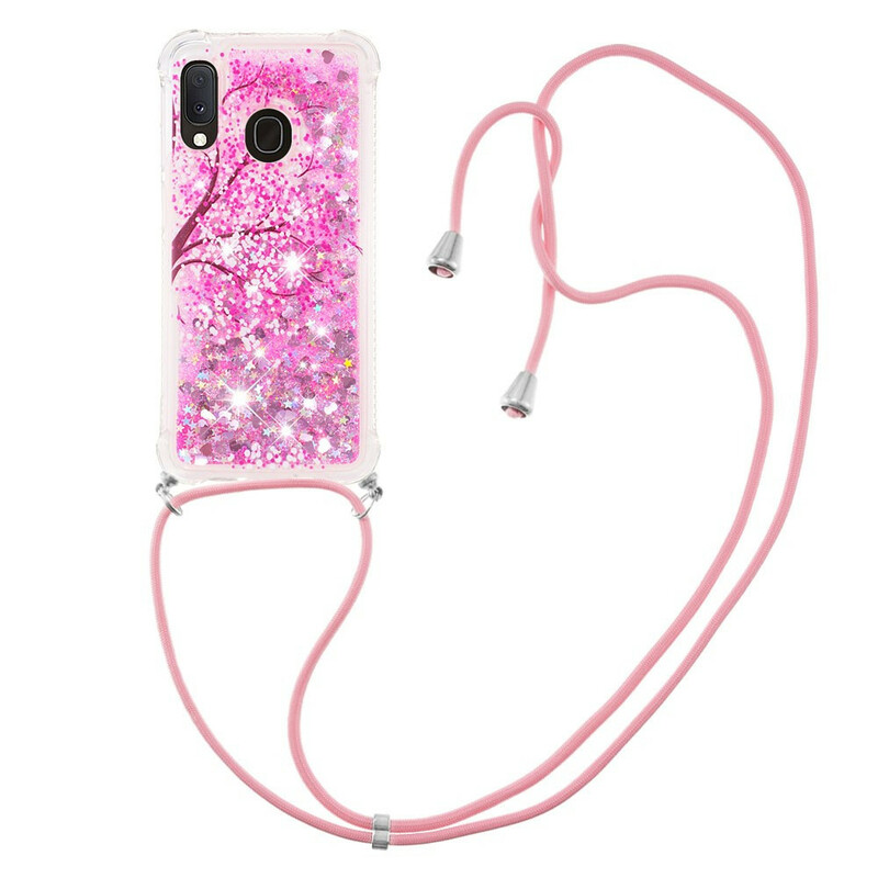 Coque Samsung Galaxy A20e à Cordon Paillettes Arbre Coque Samsung Galaxy A20e à Cordon Paillettes Arbre