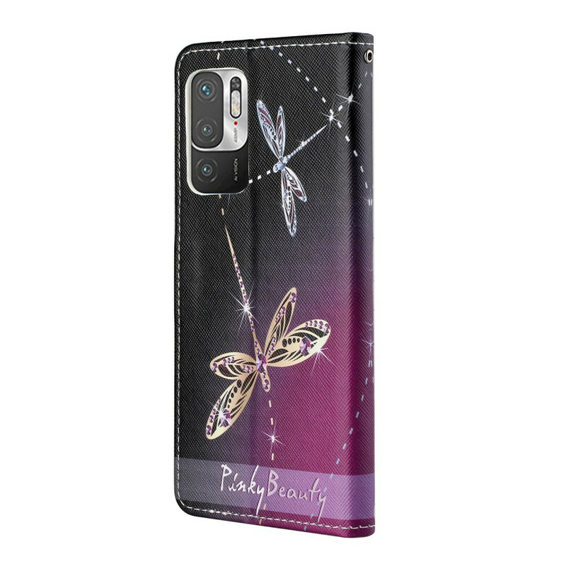 Housse Xiaomi Redmi Note 10 5G / Poco M3 Pro 5G Libellules à Lanière Housse Xiaomi Redmi Note 10 5G / Poco M3 Pro 5G Libellules à Lanière