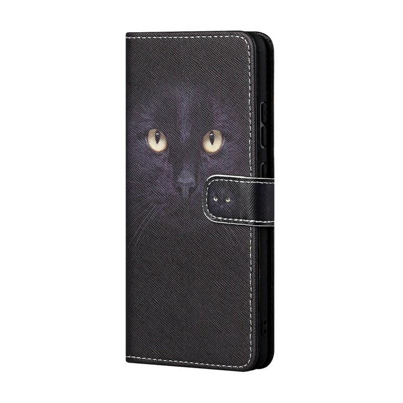 Housse Xiaomi Redmi Note 10 5G / Poco M3 Pro 5G Yeux de Chat à Lanière Housse Xiaomi Redmi Note 10 5G / Poco M3 Pro 5G Yeux de Chat à Lanière
