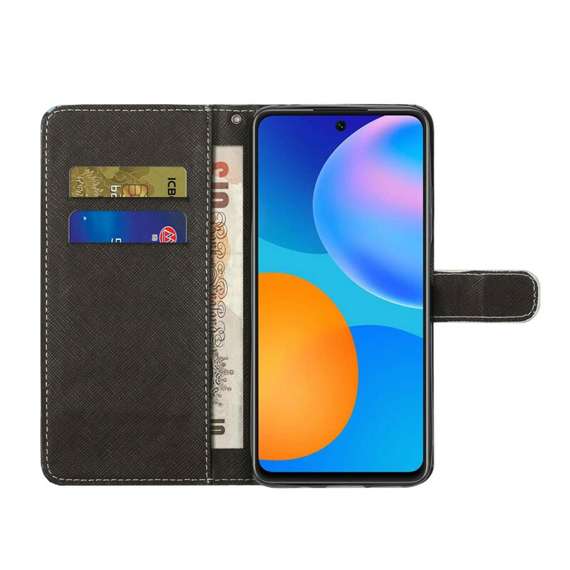 Housse Xiaomi Redmi Note 10 5G / Poco M3 Pro 5G Yeux de Chat à Lanière Housse Xiaomi Redmi Note 10 5G / Poco M3 Pro 5G Yeux de Chat à Lanière