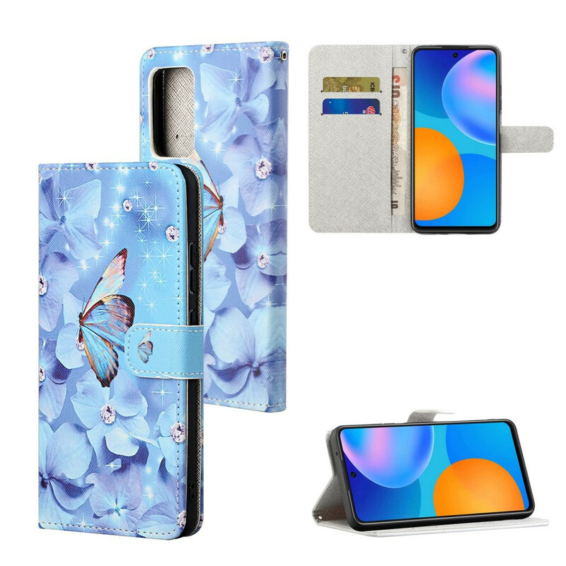Housse Xiaomi Redmi Note 10 5G / Poco M3 Pro 5G Papillons à Lanière Housse Xiaomi Redmi Note 10 5G / Poco M3 Pro 5G Papillons à Lanière
